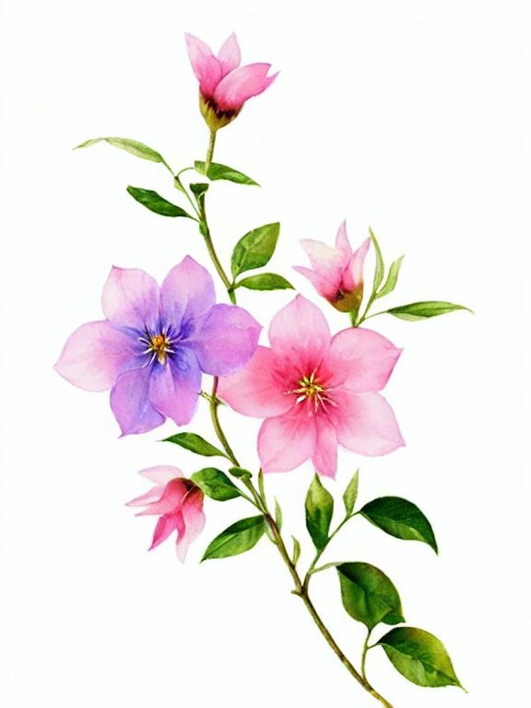 Jasmine 2 Watercolour Flower