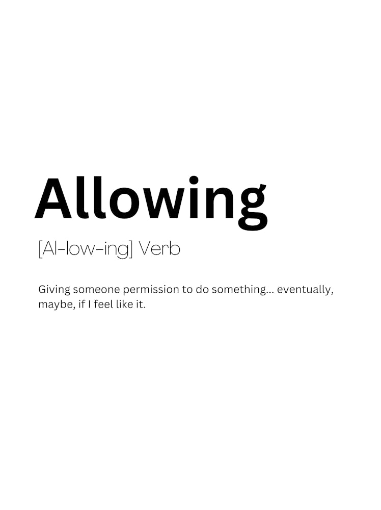 Allowing Definition Meaning