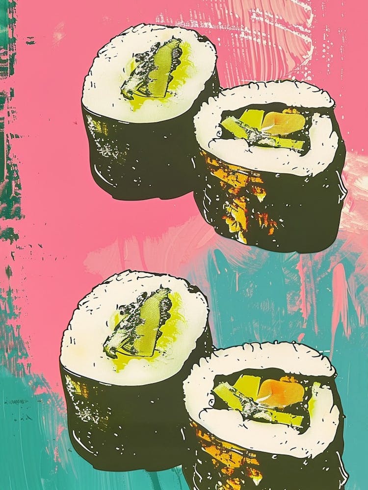 Sushi Duotone Silkscreen