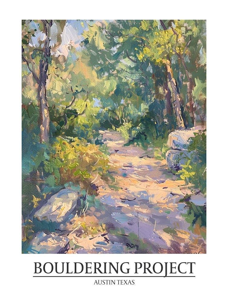 Bouldering Project Austin Texas Oil Painting 1 Poster