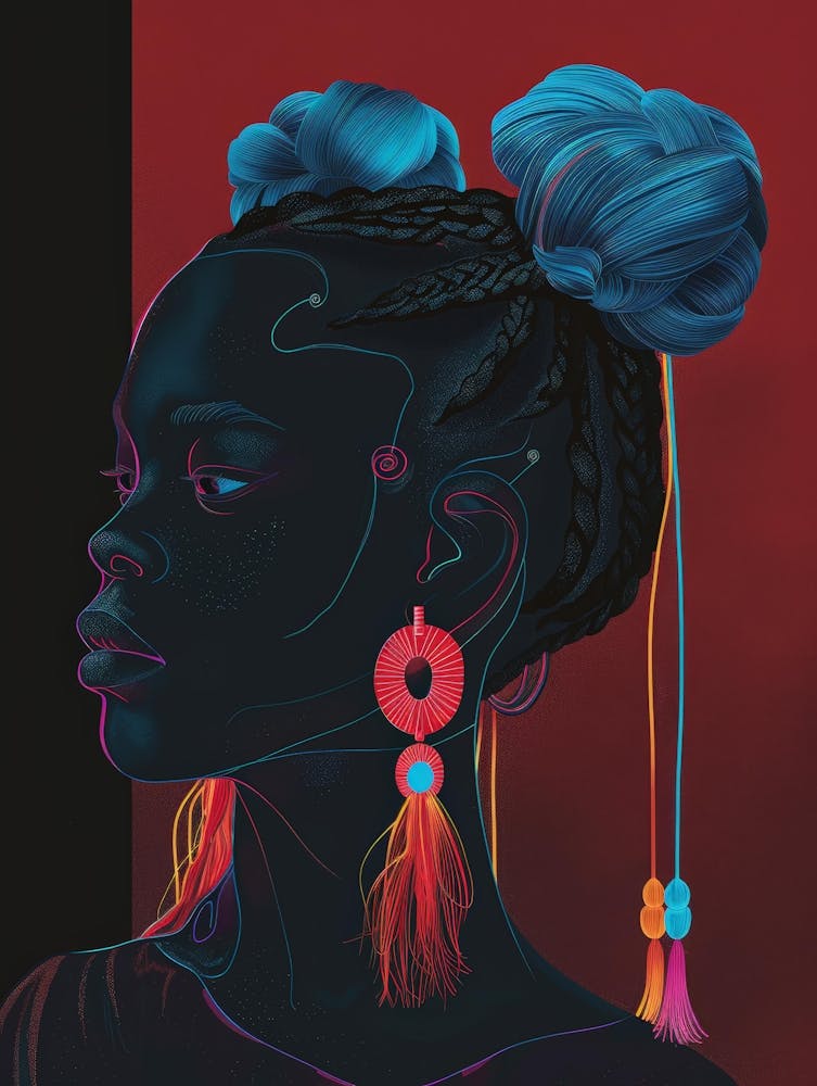 Femme Africaine Aux Boucles D'Oreilles 8