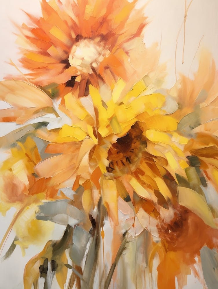 Fall Flower Painting Sunflower 2