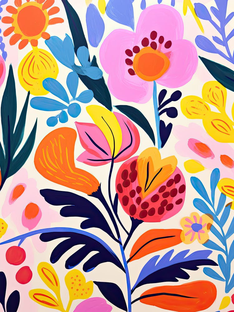 Flowers 29, Matisse style, Floral texture