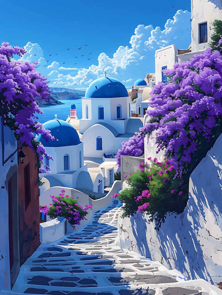 Beautiful Santorini Greece Wall Art 11