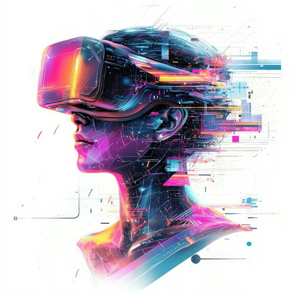 Vr Headset.Generated AI. Wall 12