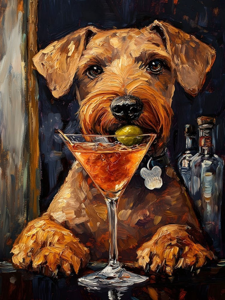 Airedale Welshie At The Bar 9
