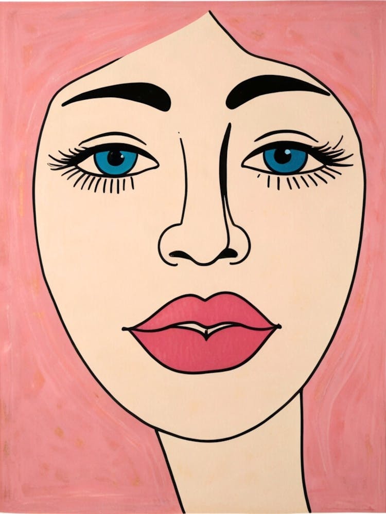'Eine Frau mit pinken Haaren'
