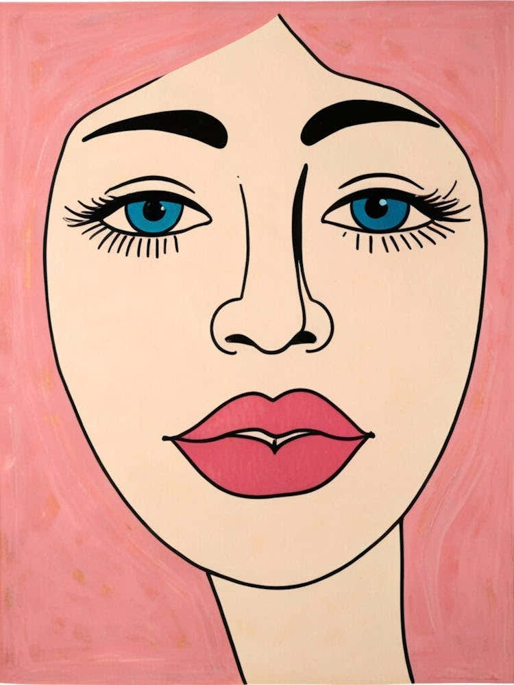 'A Woman With Pink Hair'