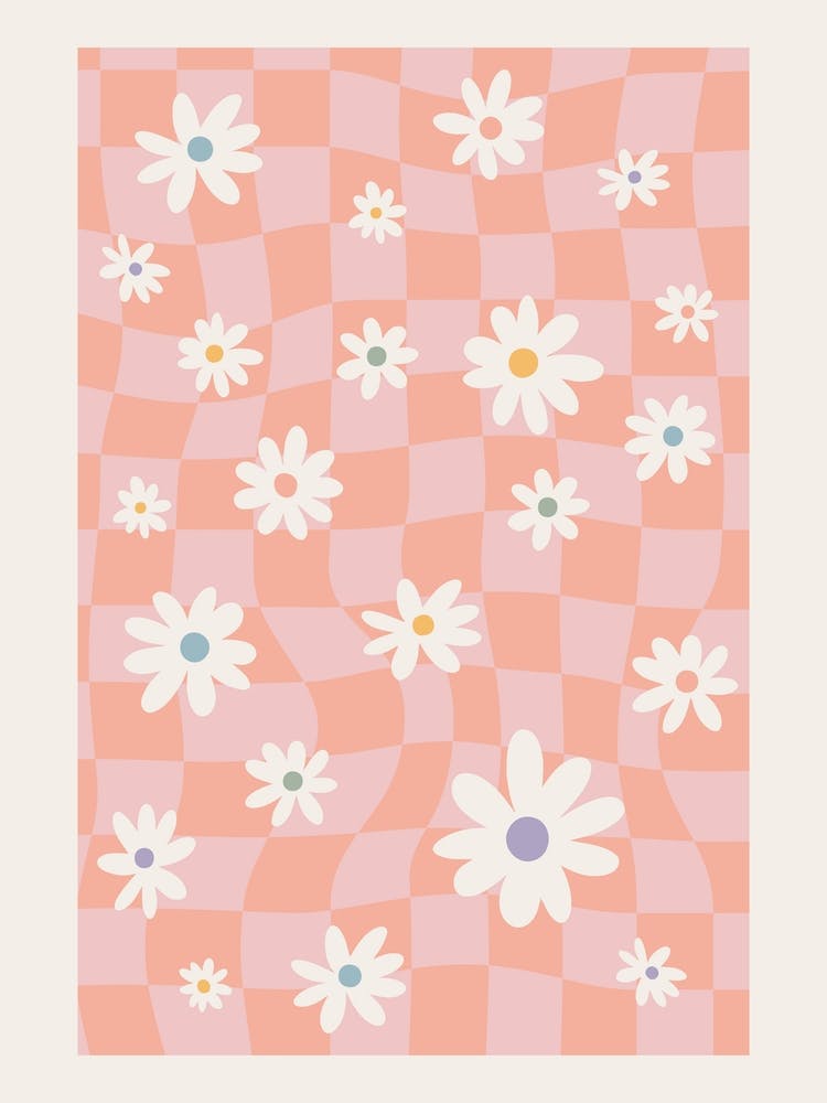 Checkered Pastel Floral