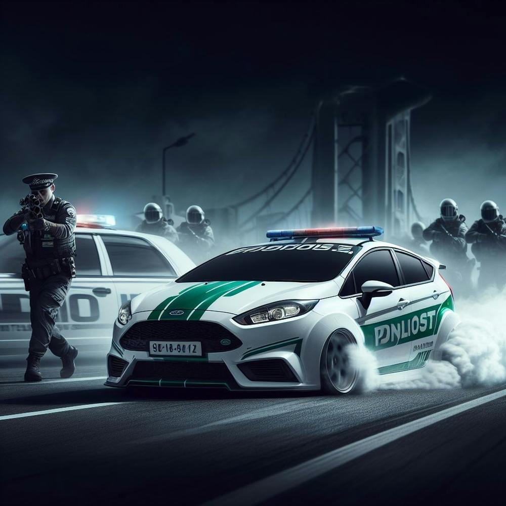Police Cars On The Road