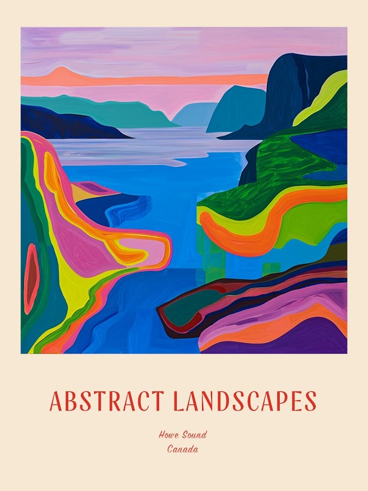Farbenfrohes Abstraktes Vancouver Canada 2 Poster