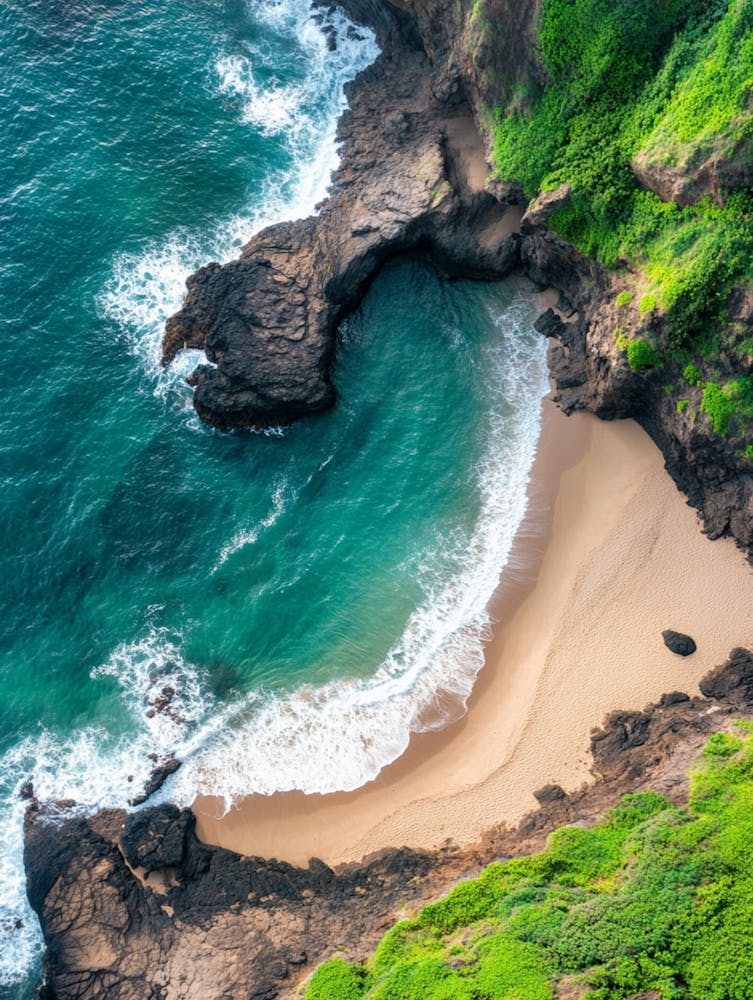 Aerial View Of A Beach 108