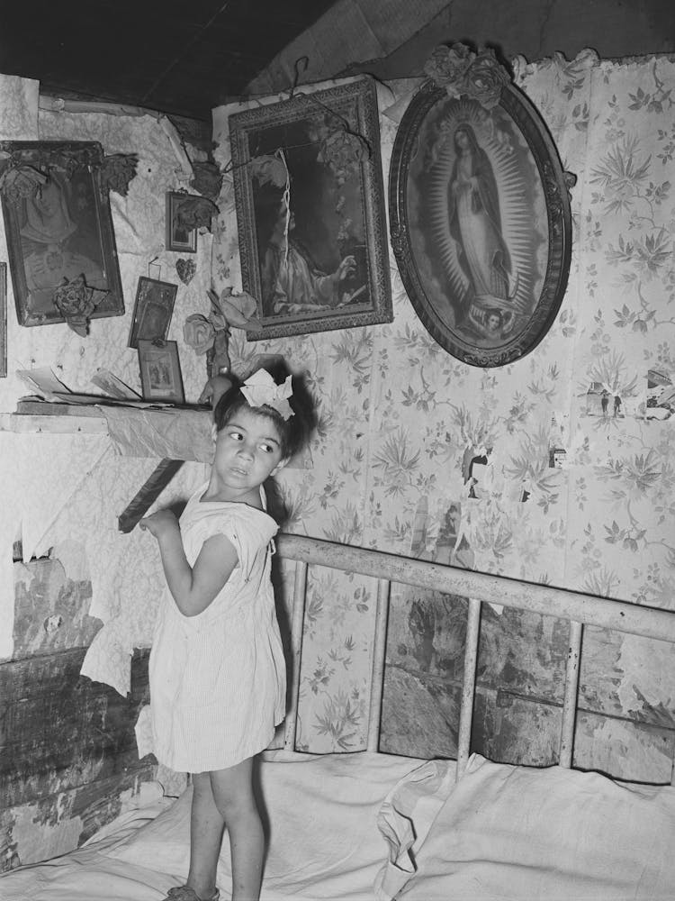 Corner Of Bedroom, Mexican Section, San Antonio, Texas By Russell Lee