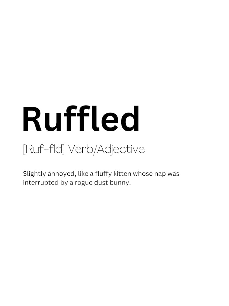 Ruffled Definition Meaning