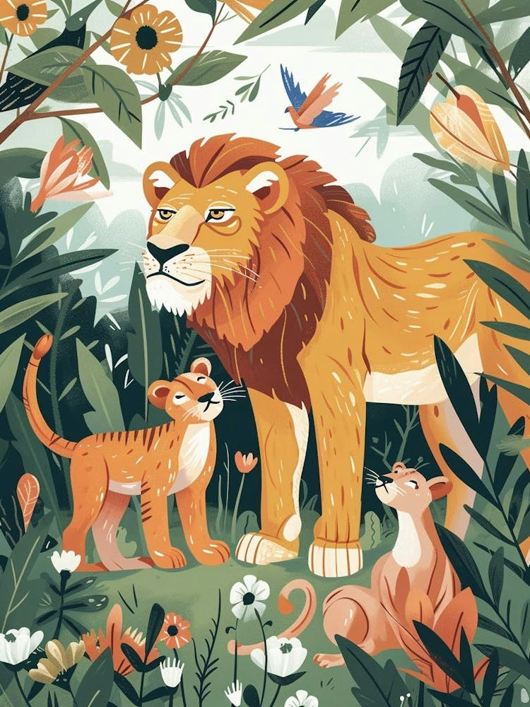 Barbary Lion Interaction Illustration 4