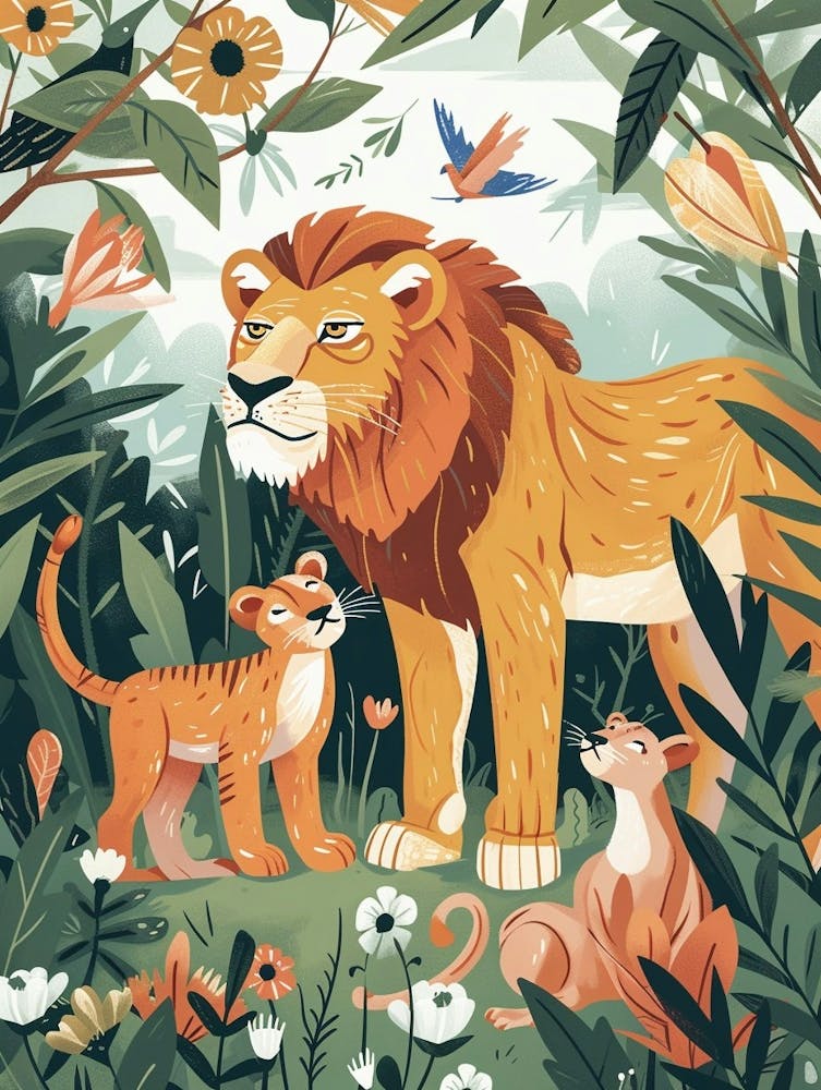 Barbary Lion Interaction Illustration 4