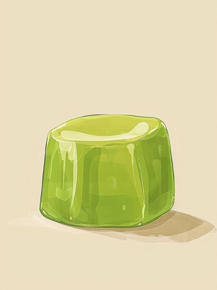 Green Minimalist Jelly Beige Background