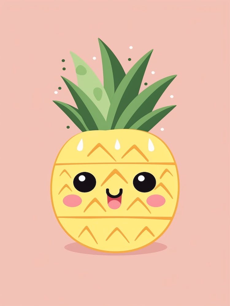 Pineapple Kawaii Illustration 2