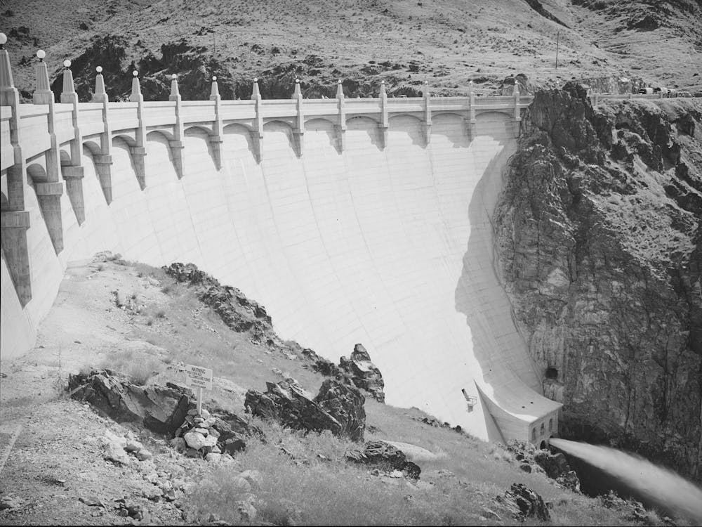 Owyhee Dam Which Impounds Water For The Vale Owyhee Irrigation Project, Malheur County, Oregon By Russell Lee