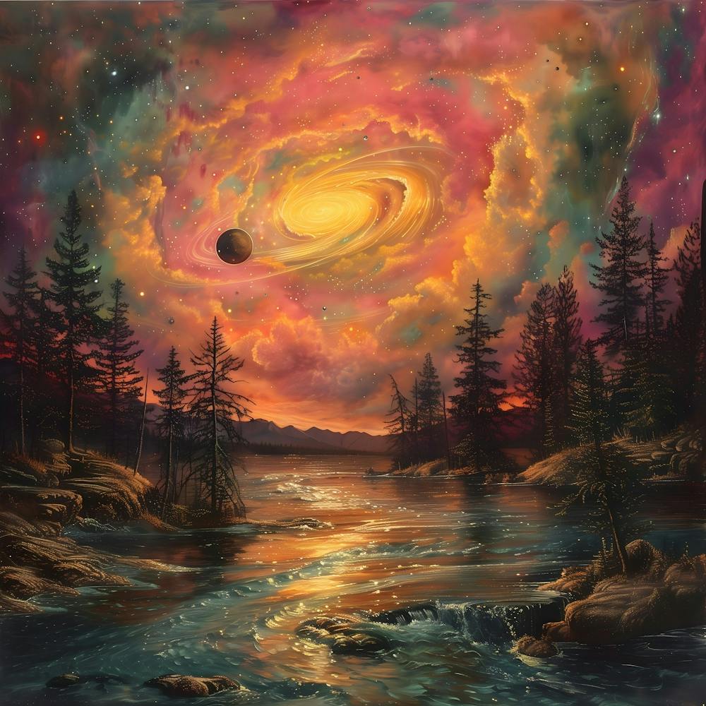 Galaxie am Himmel, Impressionismus und Surrealismus