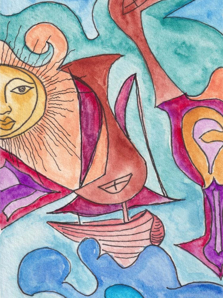 Sailboat in Rough Seas