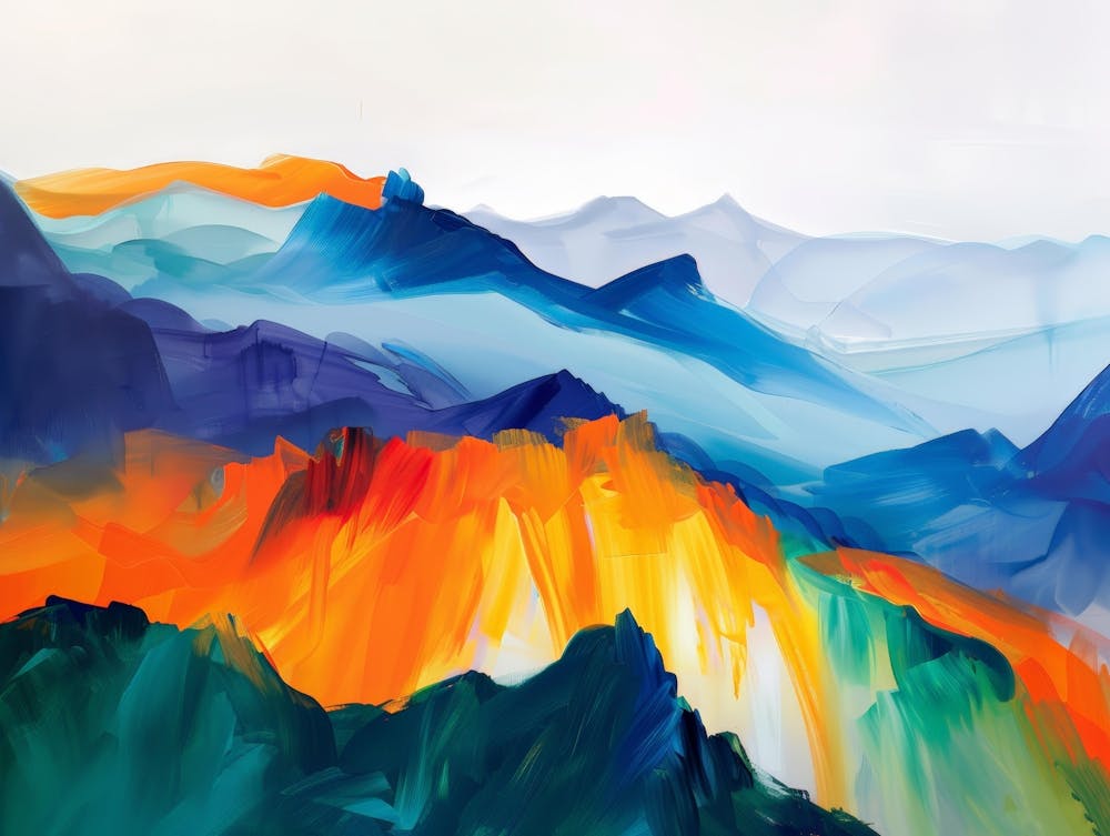 Abstract Mountain Painting 12