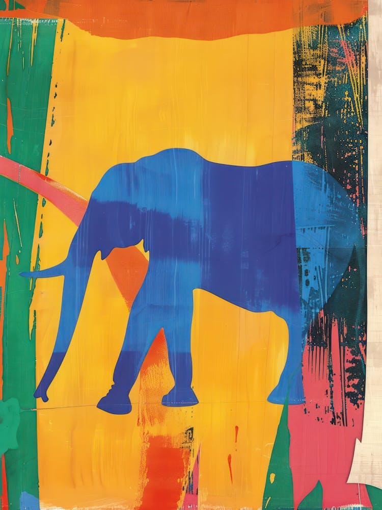 Elephant 4 Cut Out Collage