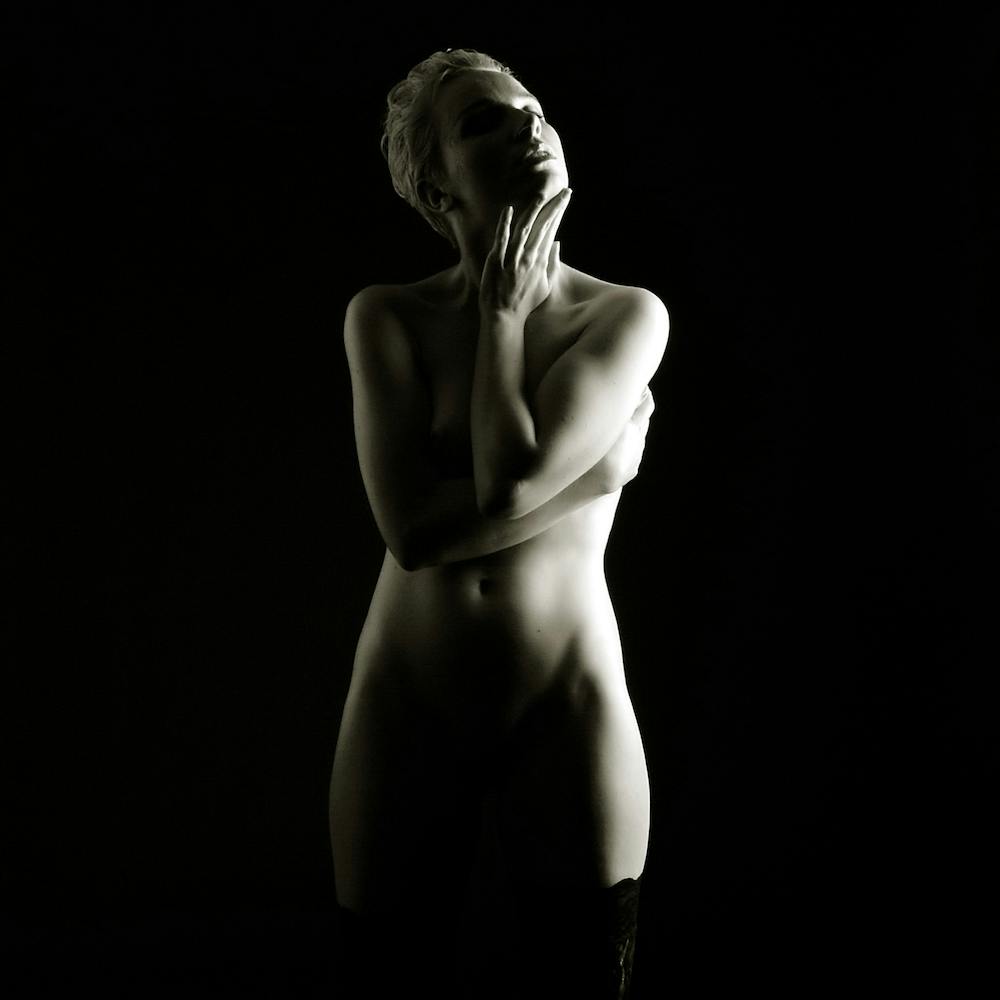 Nude Woman In Black And White