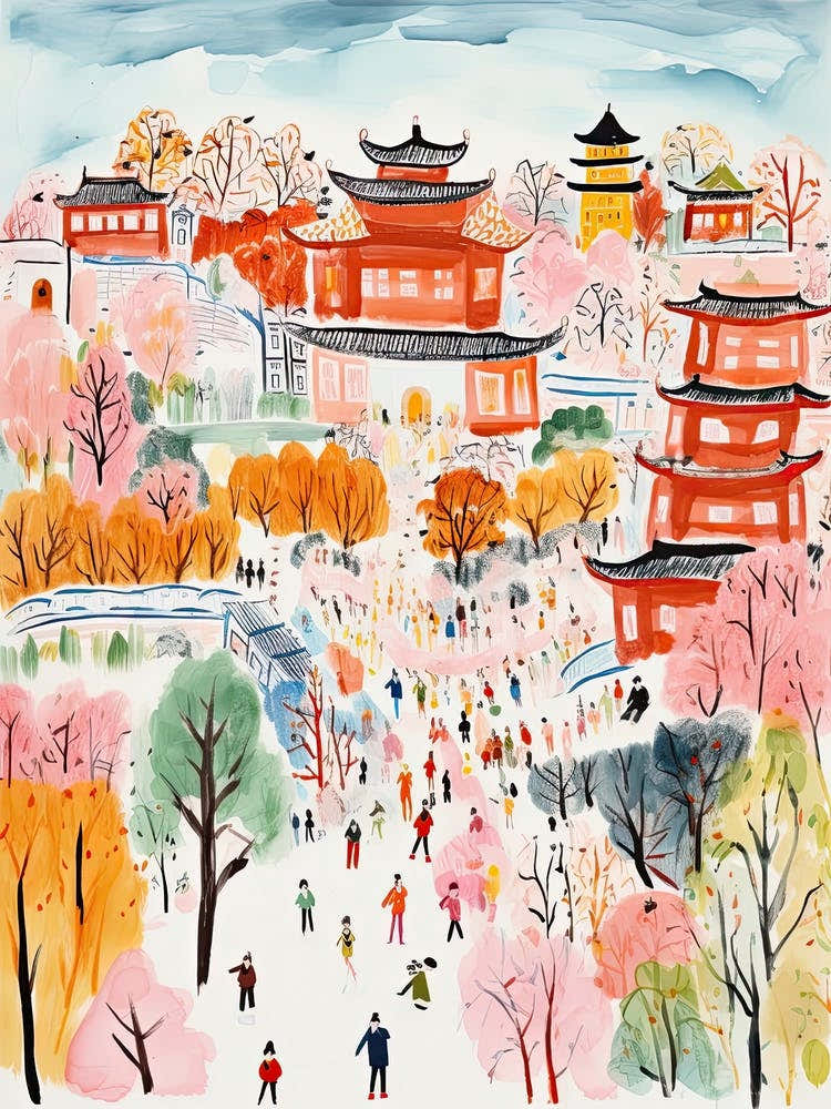Beijing, Dreamy Storybook Illustration 3