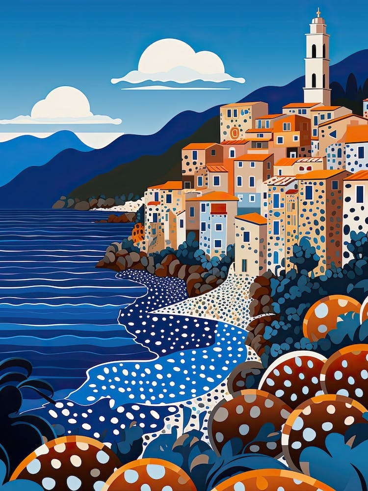 Cefalu, Italy, Illustration In The Style Of Pop Art 3