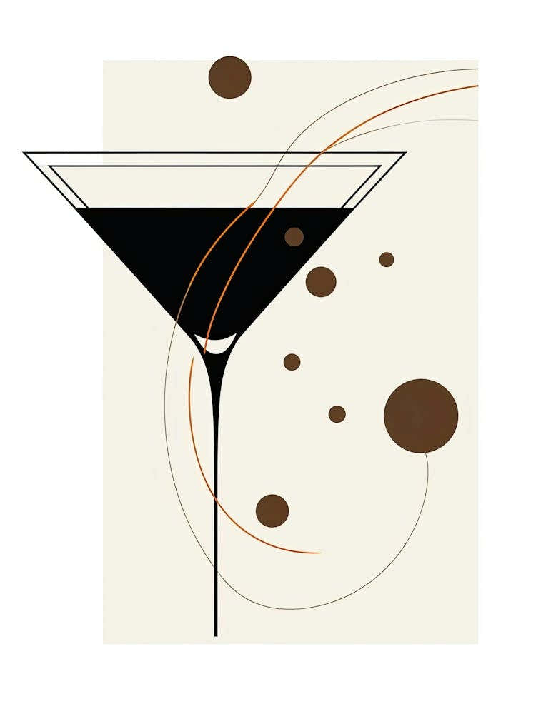 Mid Century Modern Espresso Martini Floral Infusion Cocktail 6