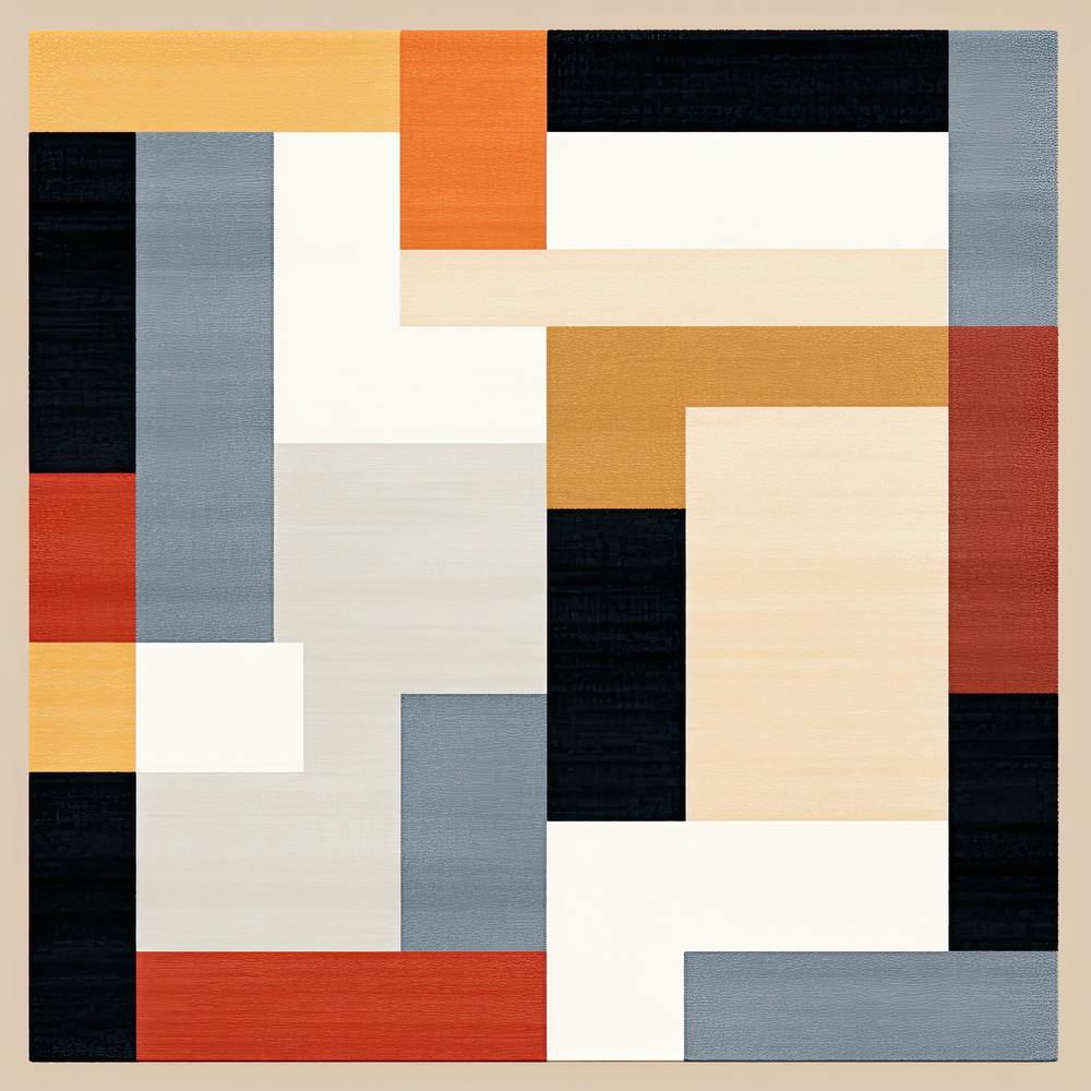 Celestial Canvas: Mid Century Geometric Canvas