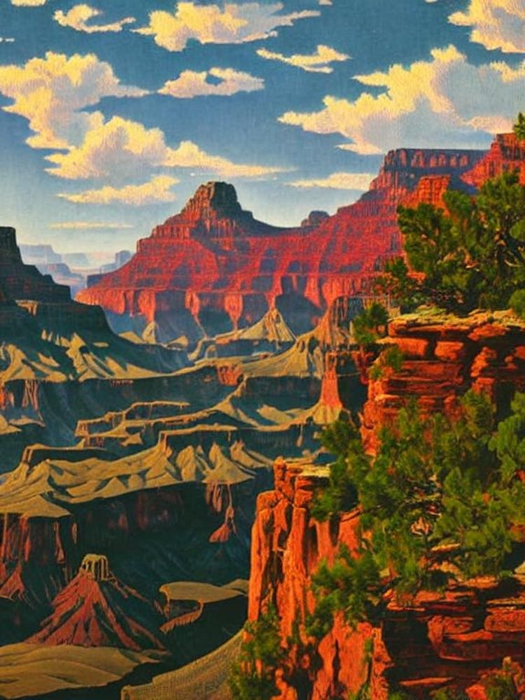Grand Canyon National Park 2 United States Of America Vintage Poster