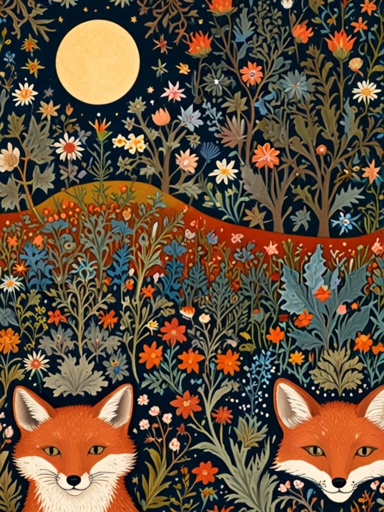 William Morris Foxes In The Meadow