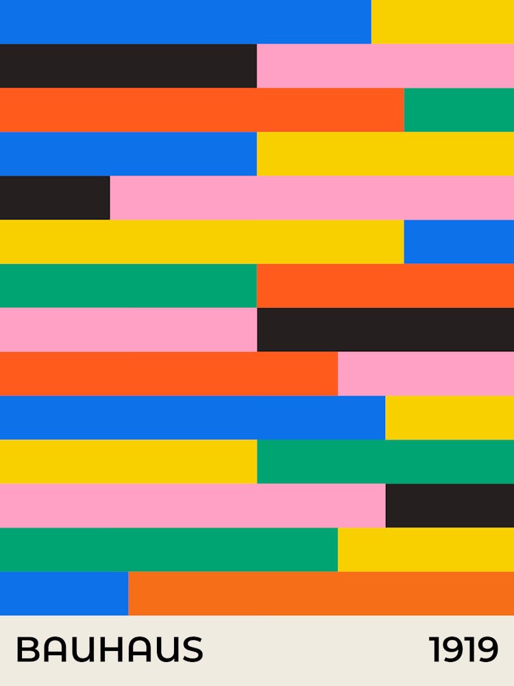 Bauhaus 1919 abstract tiles mid-century modern design