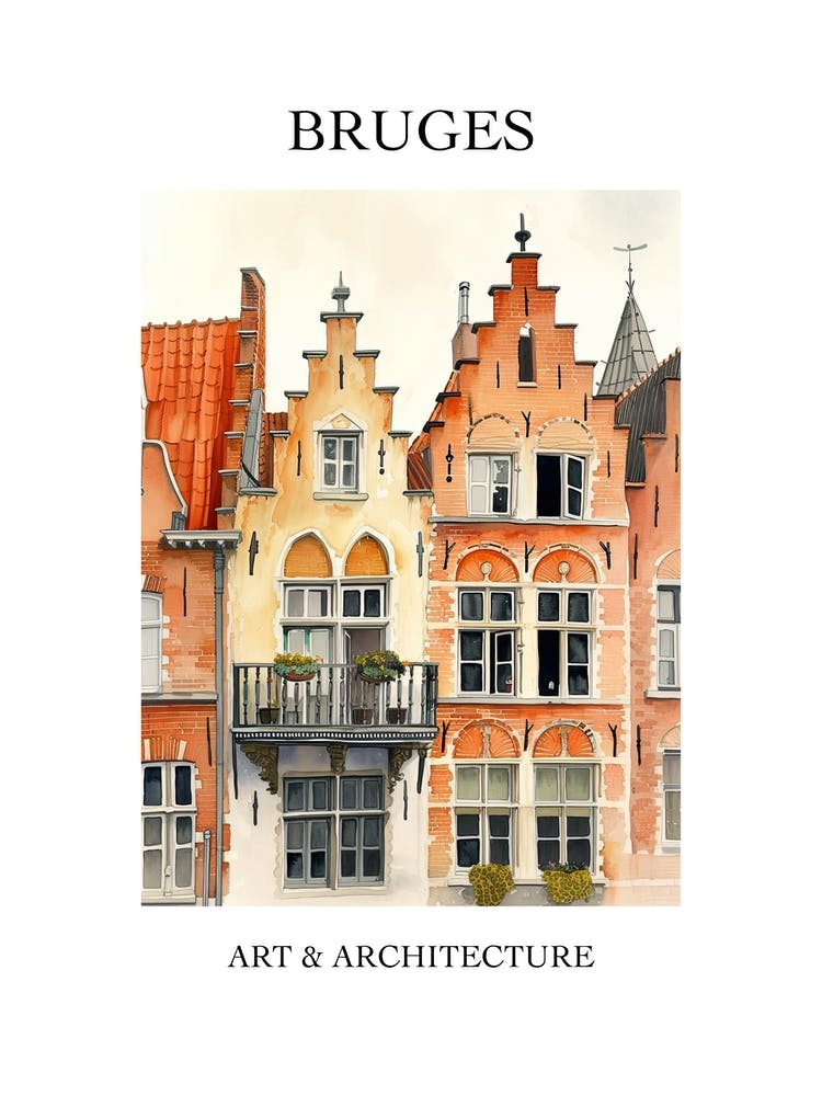 Bruges Travel And Architecture Poster 2