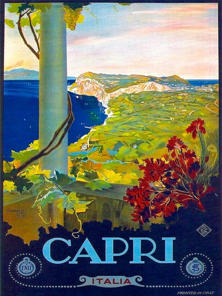 Capri, Italy, View On The Coast