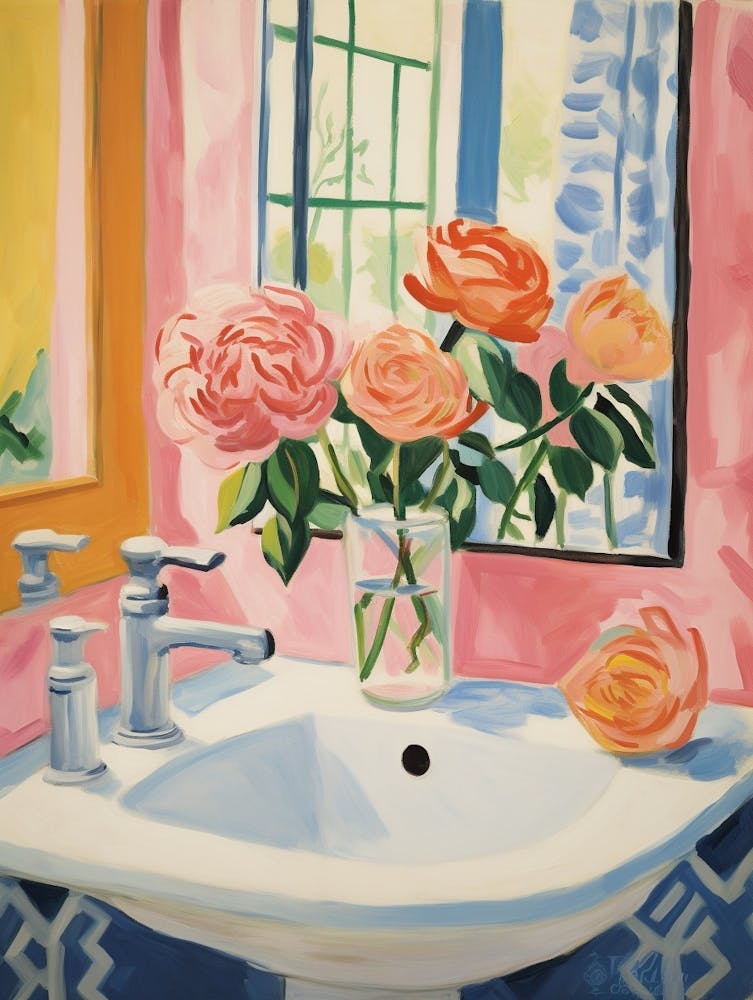 A Vase With Rose, Flower Bouquet 4