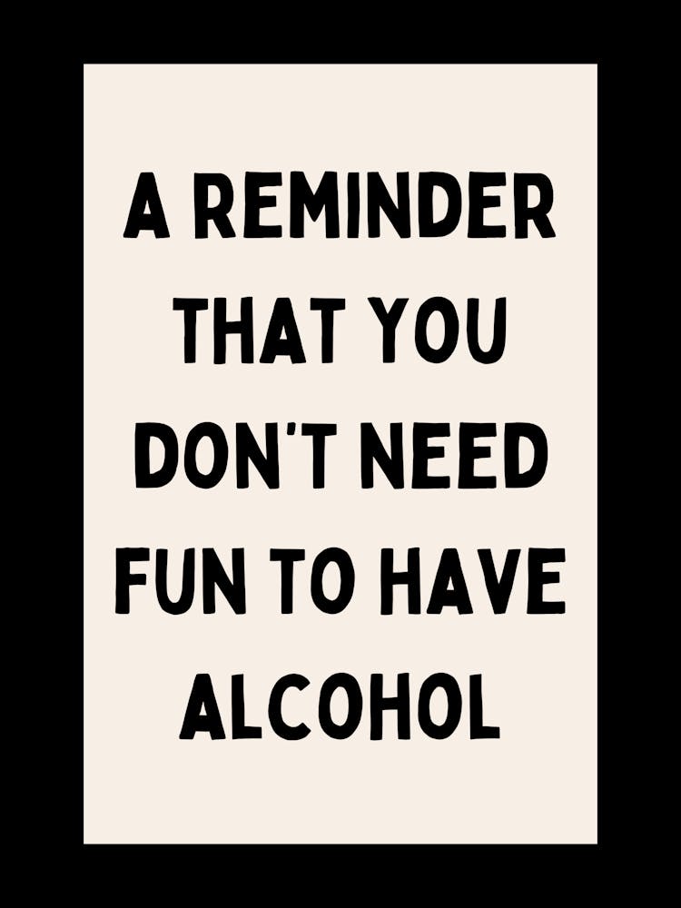 A Reminder | Black and Cream