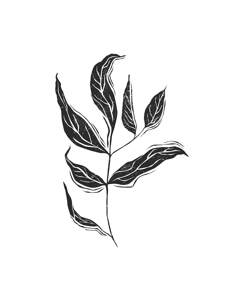 Plant Linocut