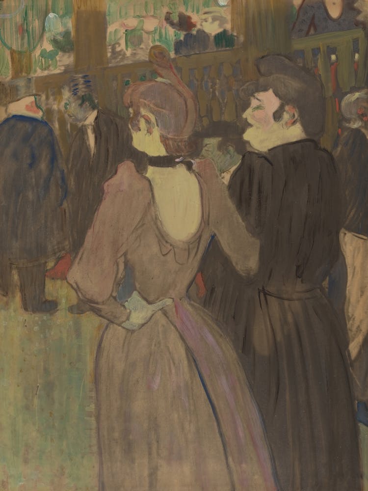 La Goulue And Her Sister (1892), Henri de Toulouse-Lautrec