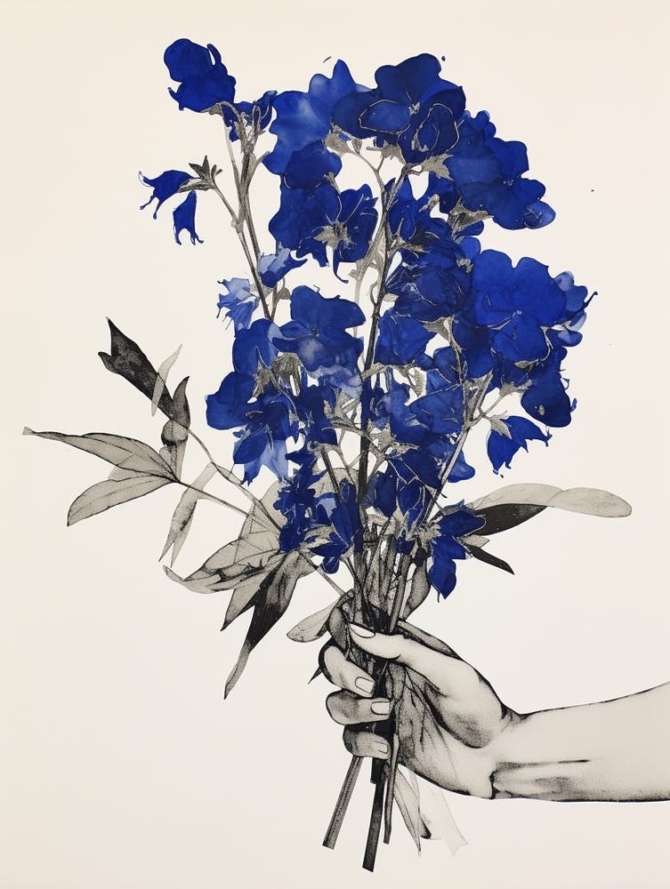 Blue Botanical Lobelia