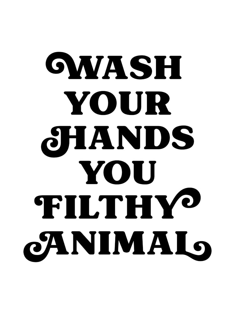 Wash Your Hands You Filthy Animal
