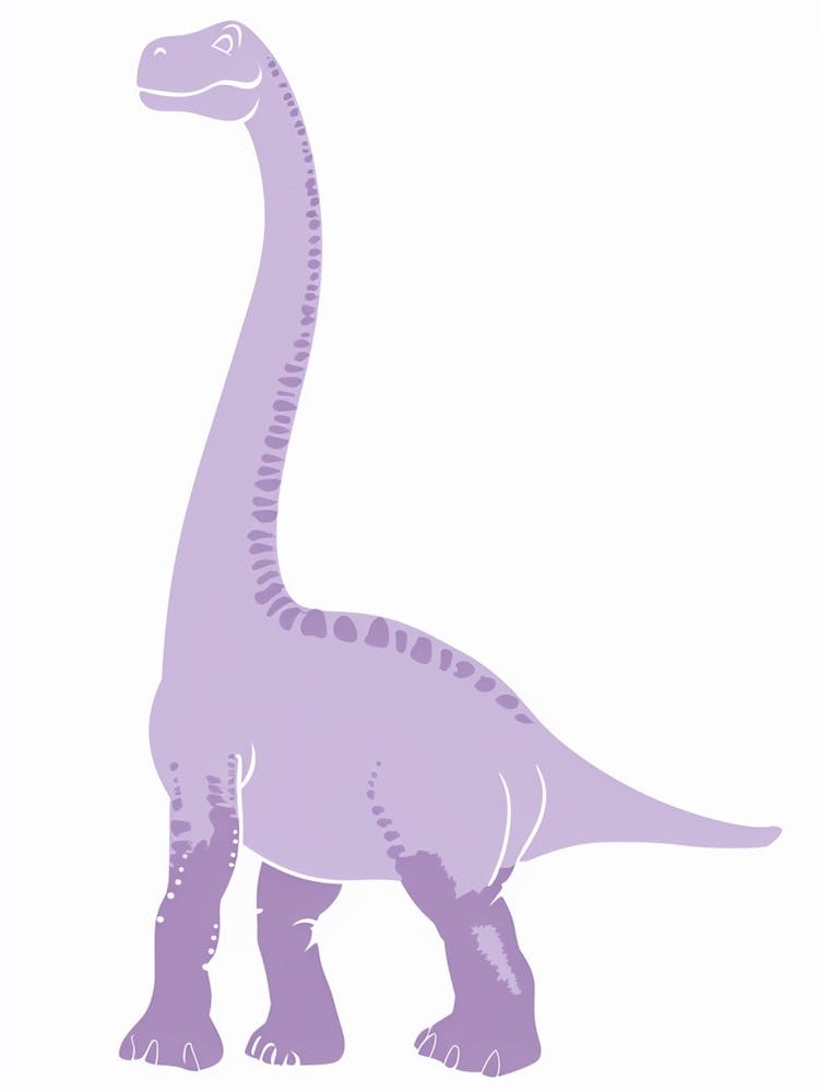 Lilac Dinosaur Silhouette 2