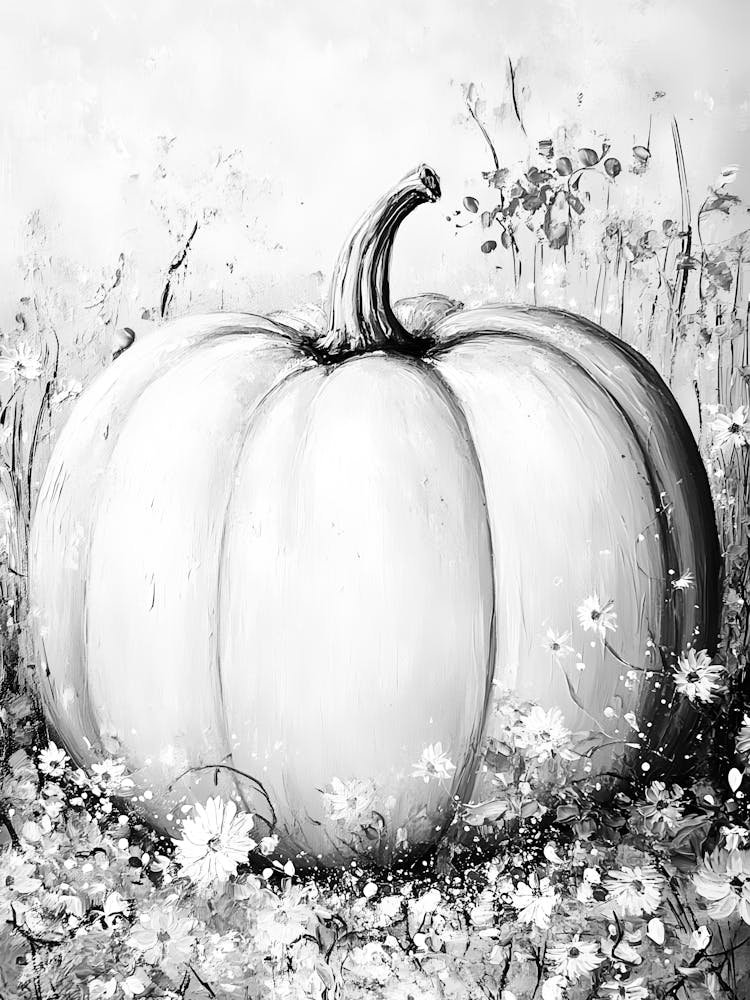 Pumpkin In The Field