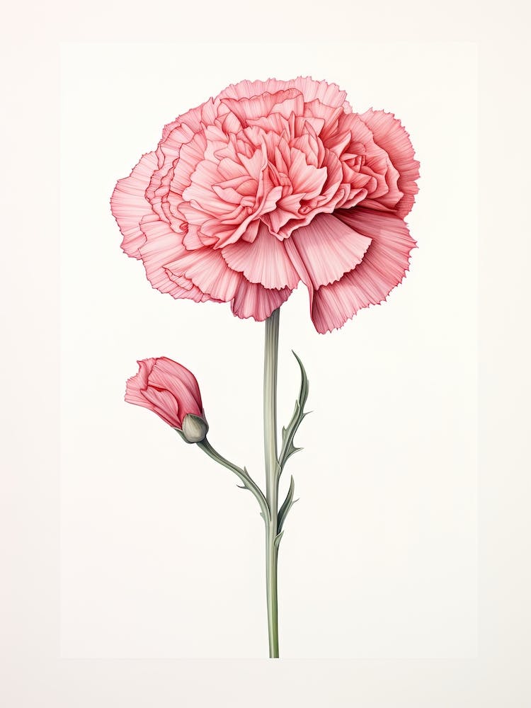 Carnations Flower Vintage Botanical 2