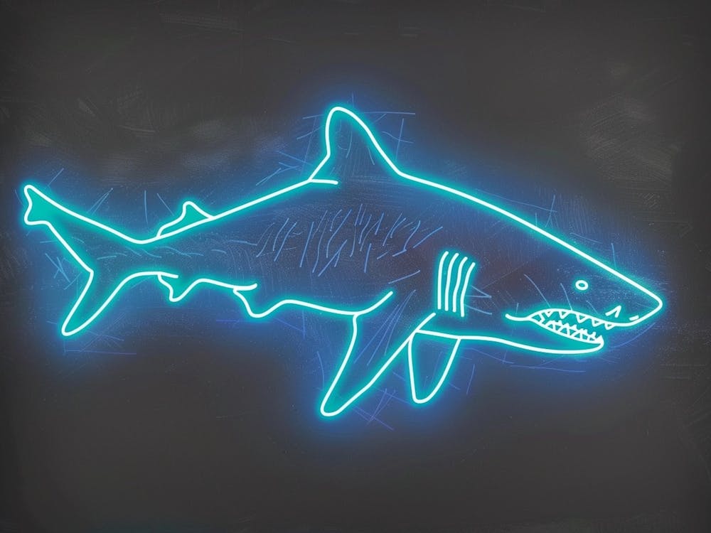 Neon Aqua Wobbegong Shark 1