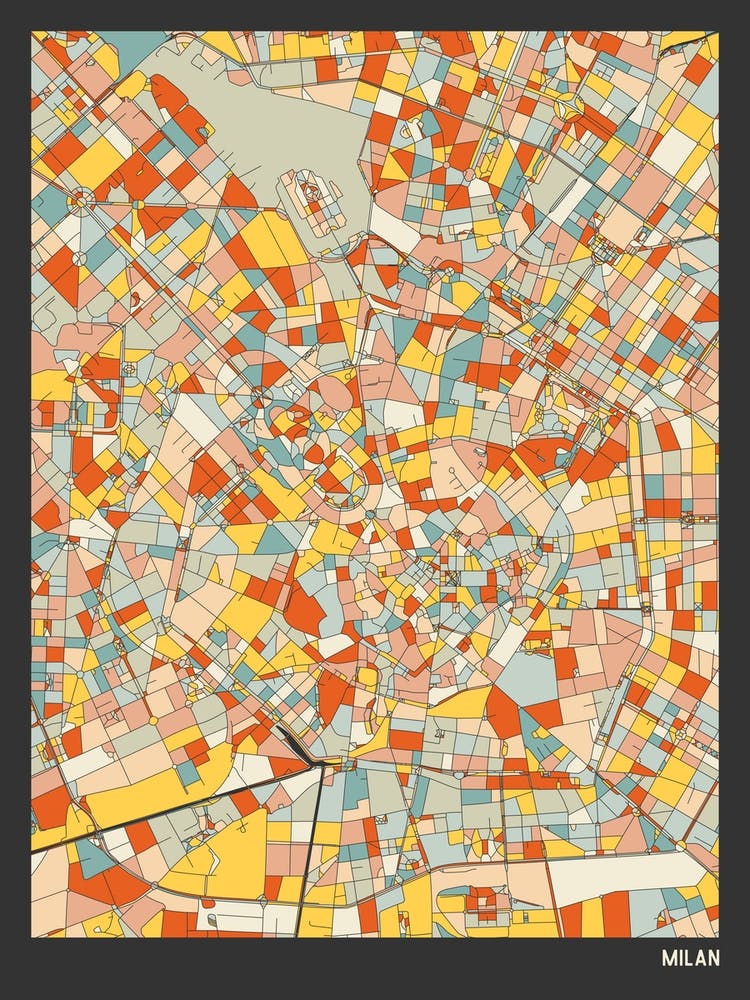 Carte de Milan, Italie