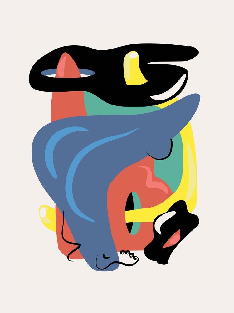 Blue Booty In Abstract