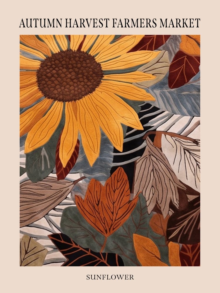 Fall Botanicals Sunflower 2 Poster